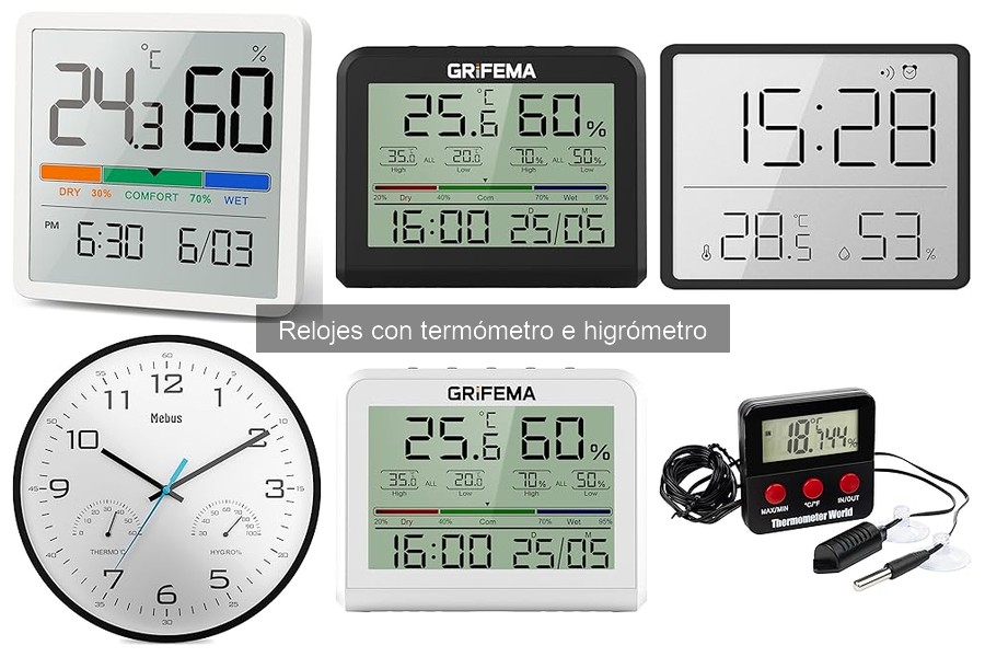 Cómo usar correctamente un reloj con termómetro e higrómetro