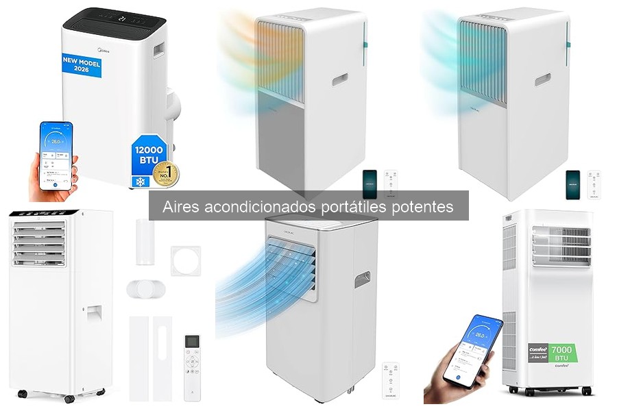 Mejores aires acondicionados portátiles potentes para habitaciones grandes