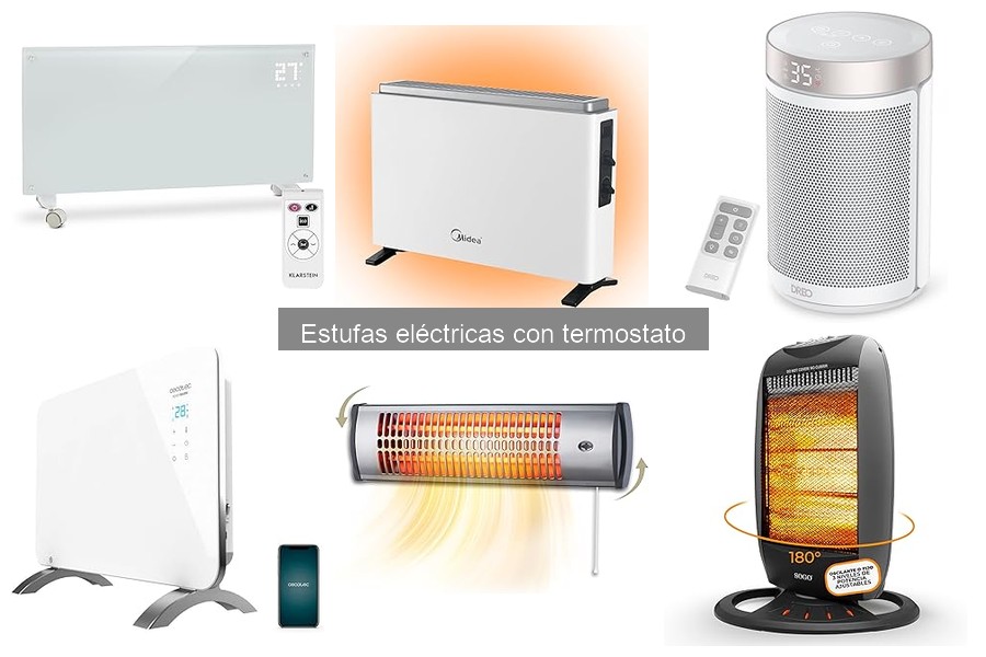 Mejores estufas eléctricas con termostato para espacios pequeños