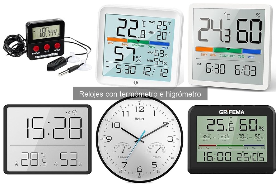 Mejores relojes con termómetro e higrómetro para el hogar