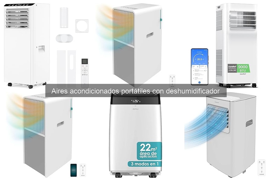 Modos de uso de aires acondicionados portátiles con deshumidificador