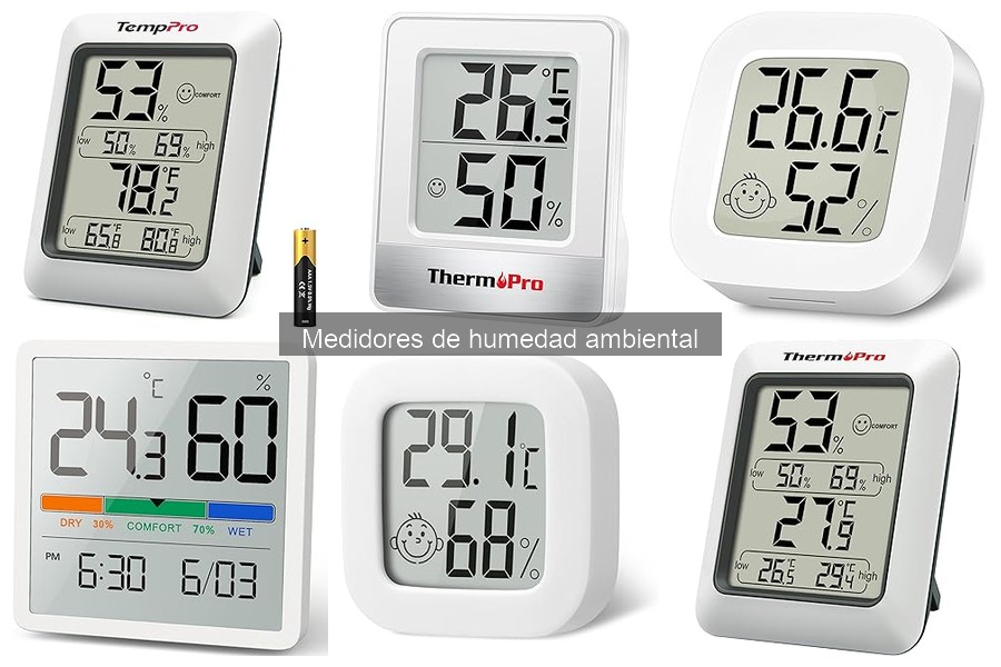 Tipos de medidores de humedad ambiental y sus características