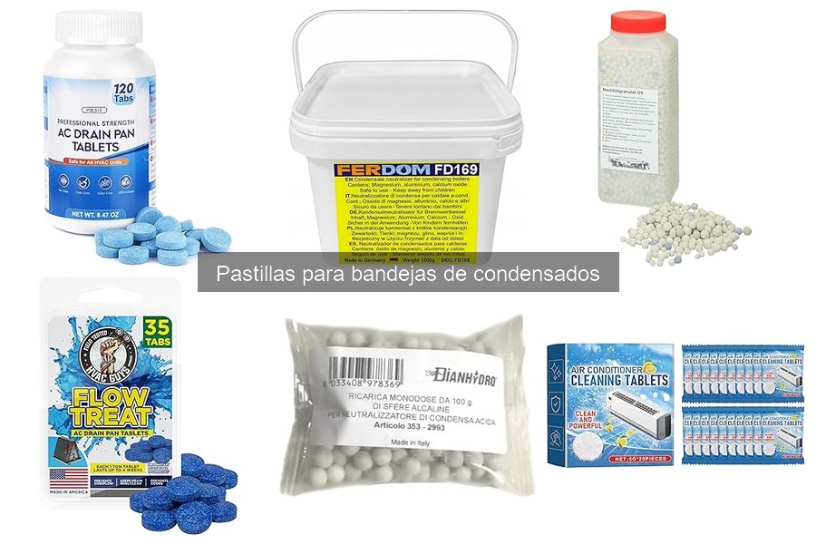 Tipos de pastillas para bandejas de condensados en el hogar