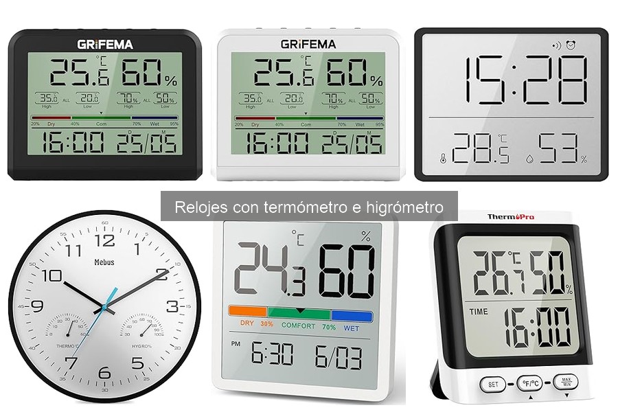Tipos de Relojes con Termómetro e Higrómetro: Guía Esencial