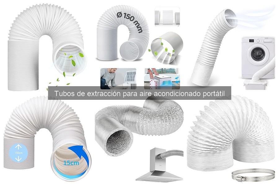 Tipos de tubos de extracción para aire acondicionado portátil